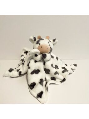 Carters Cow Plush 13" Lovey 2020 Baby Security Blanket White/Gray